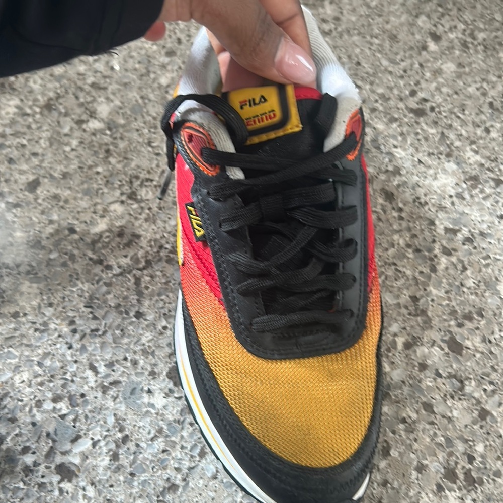 Fila Renno Mens Basketball Running Shoes Red and orange